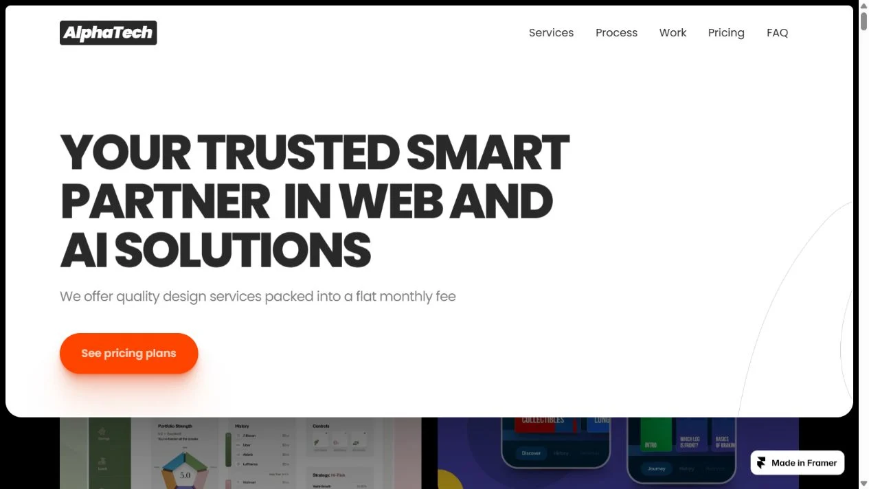 AlphaTech Solution product interface